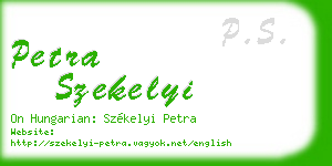 petra szekelyi business card